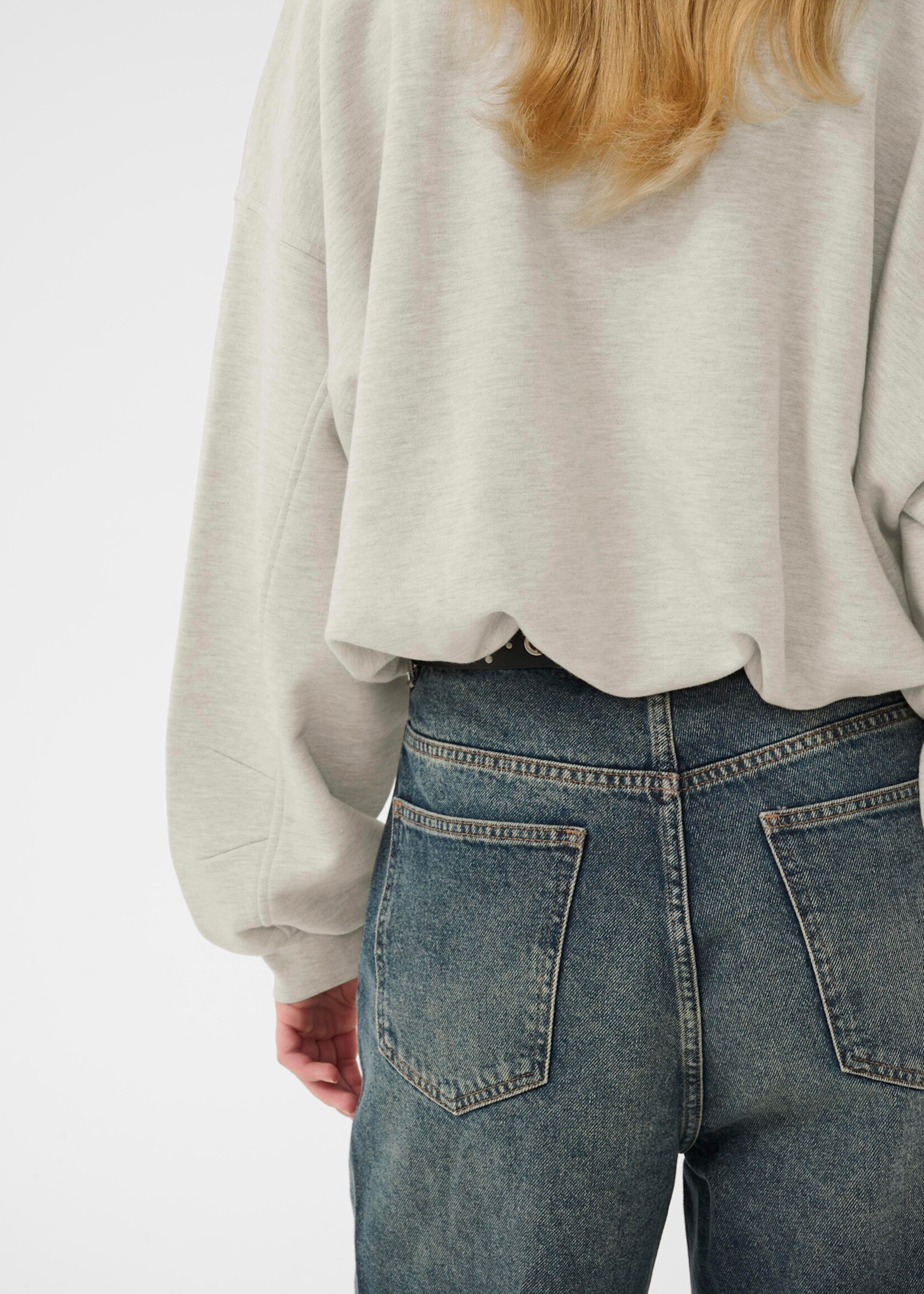 Gestuz Kahla mel sweatshirt light grey