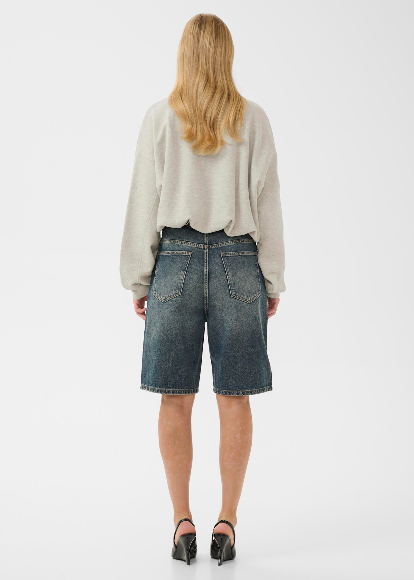 Gestuz Kahla mel sweatshirt light grey