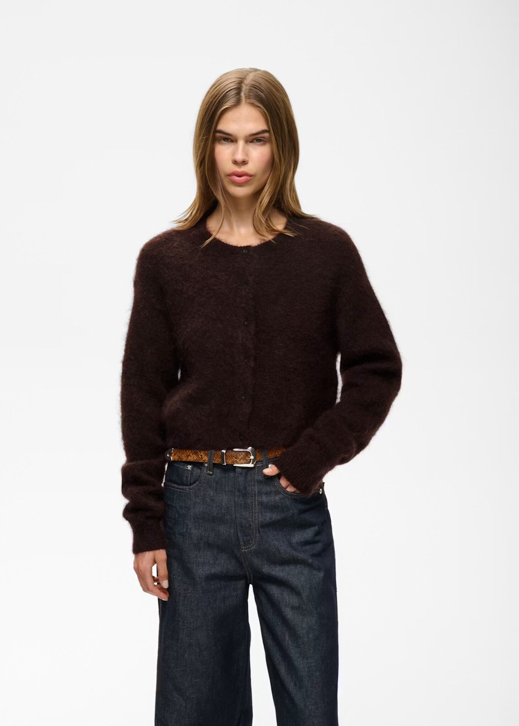 Gestuz Debbie short cardigan plum