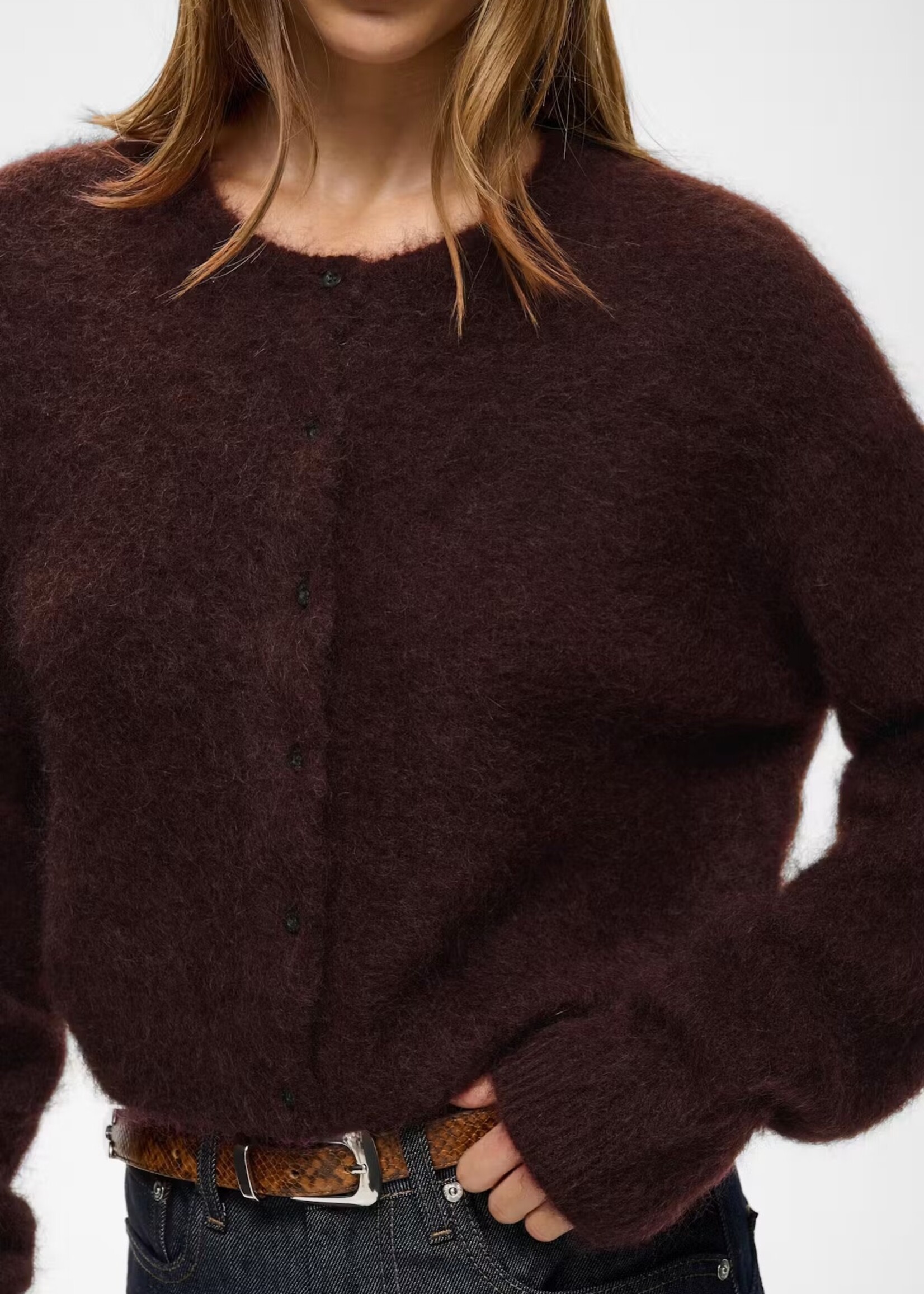 Gestuz Debbie short cardigan plum