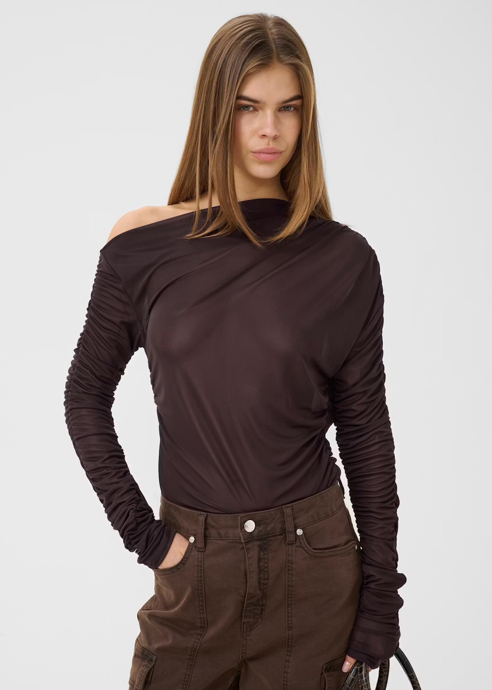 Gestuz Vedae top deep plum