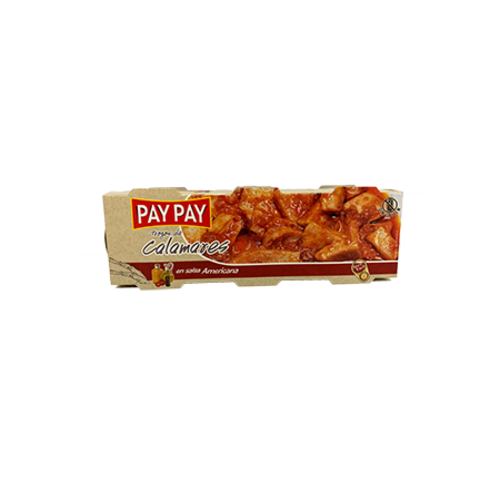 Pay-Pay Pay-Pay Calamares en Salsa Americana 3x 55g Pay-Pay Pay-Pay Calamares en Salsa Americana 3x 55g