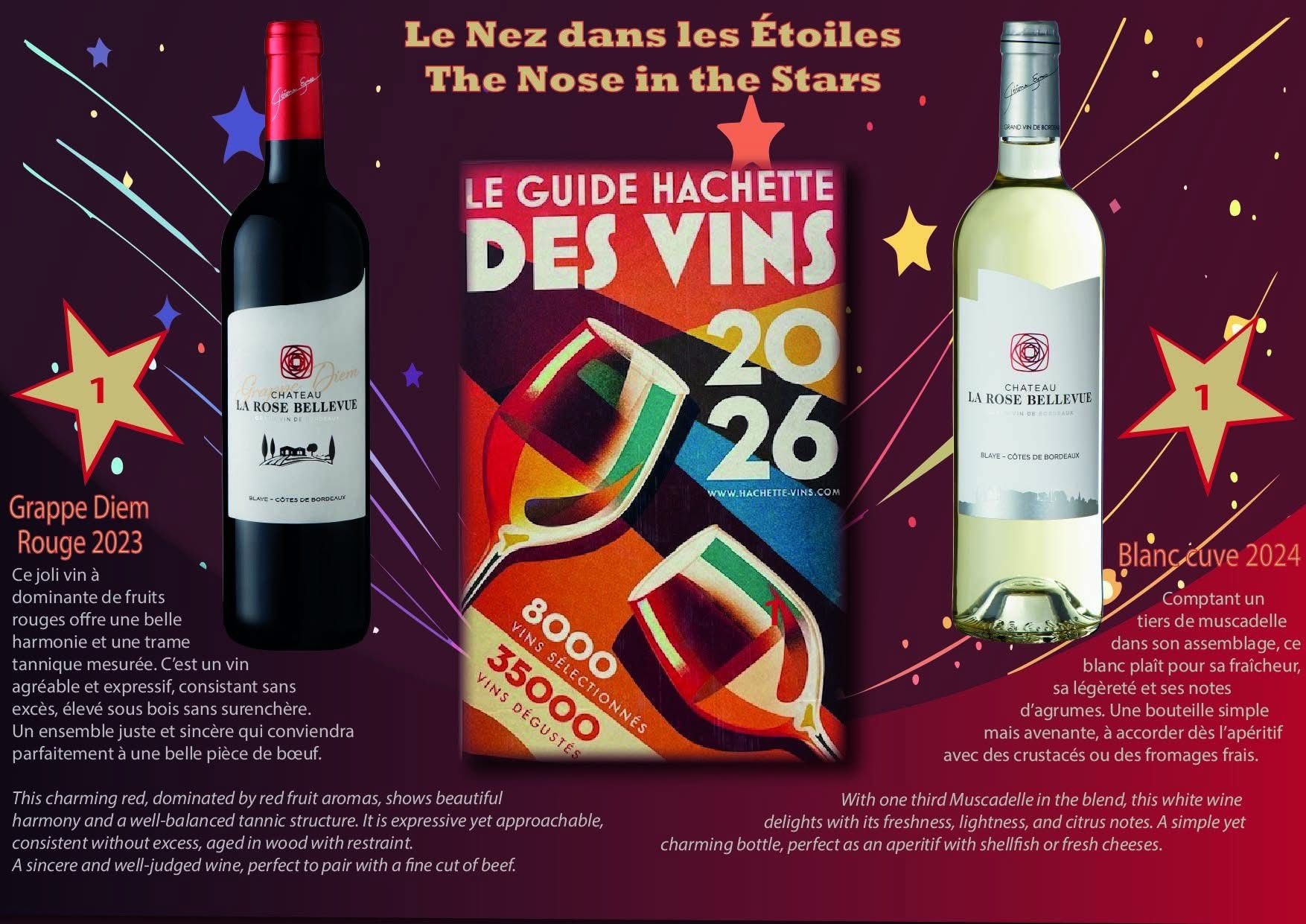Château La Rose Bellevue: 2 Wijnen met een ster in Guide Hachette 2026