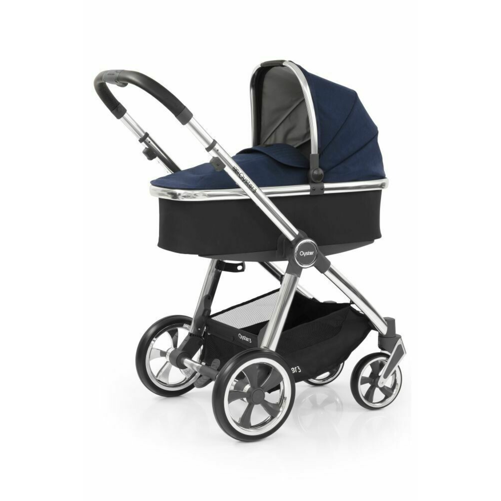 OYSTER BABYSTYLE OYSTER 3 CARRY COT RICH NAVY + RAINCOVER