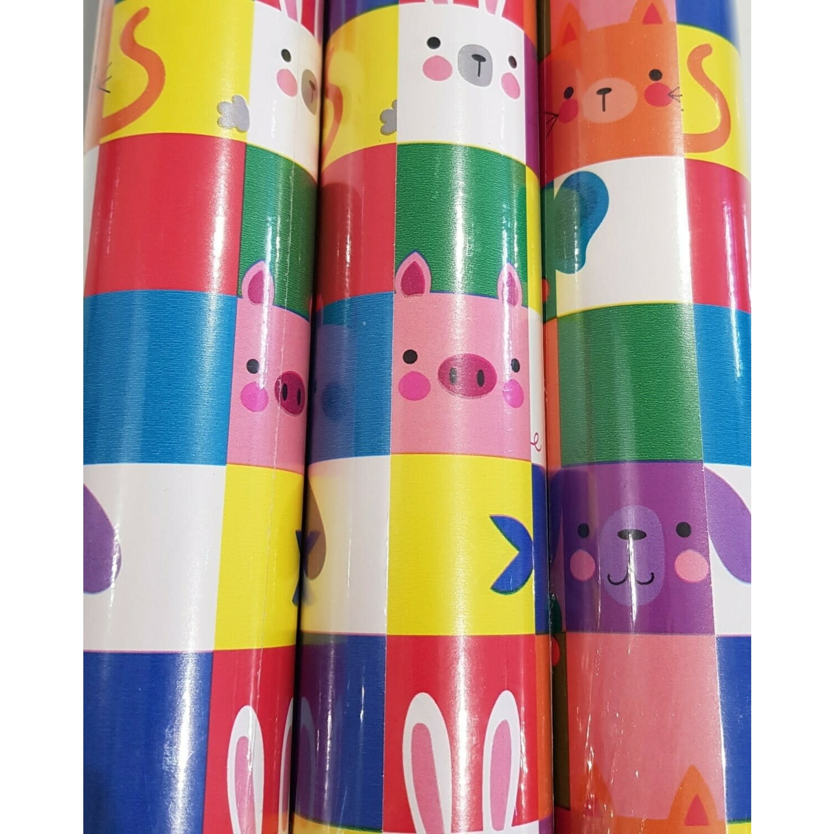 COLLAGE GIFT WRAP SQUARE ANIMALS