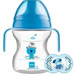 MAM MAM LEARN TO DRINK CUP & HANDLES 190ML BLUE