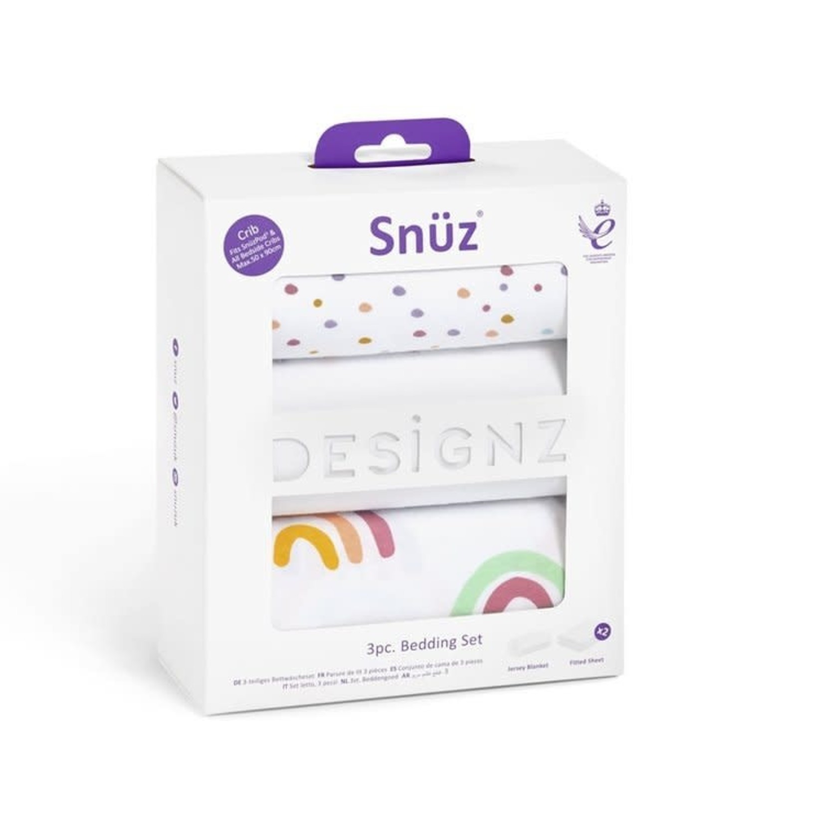 snuz crib bedding set