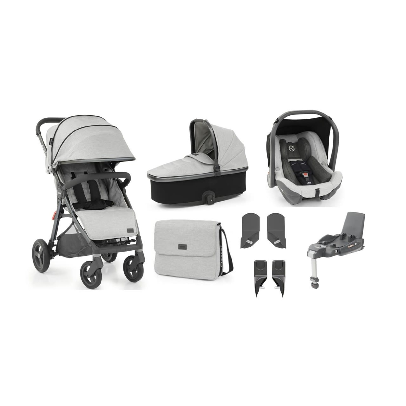 OYSTER BABYSTYLE OYSTER ZERO GRAVITY COMPLETE 3 IN 1 TRAVEL SYSTEM TONIC inc. IOSFIX