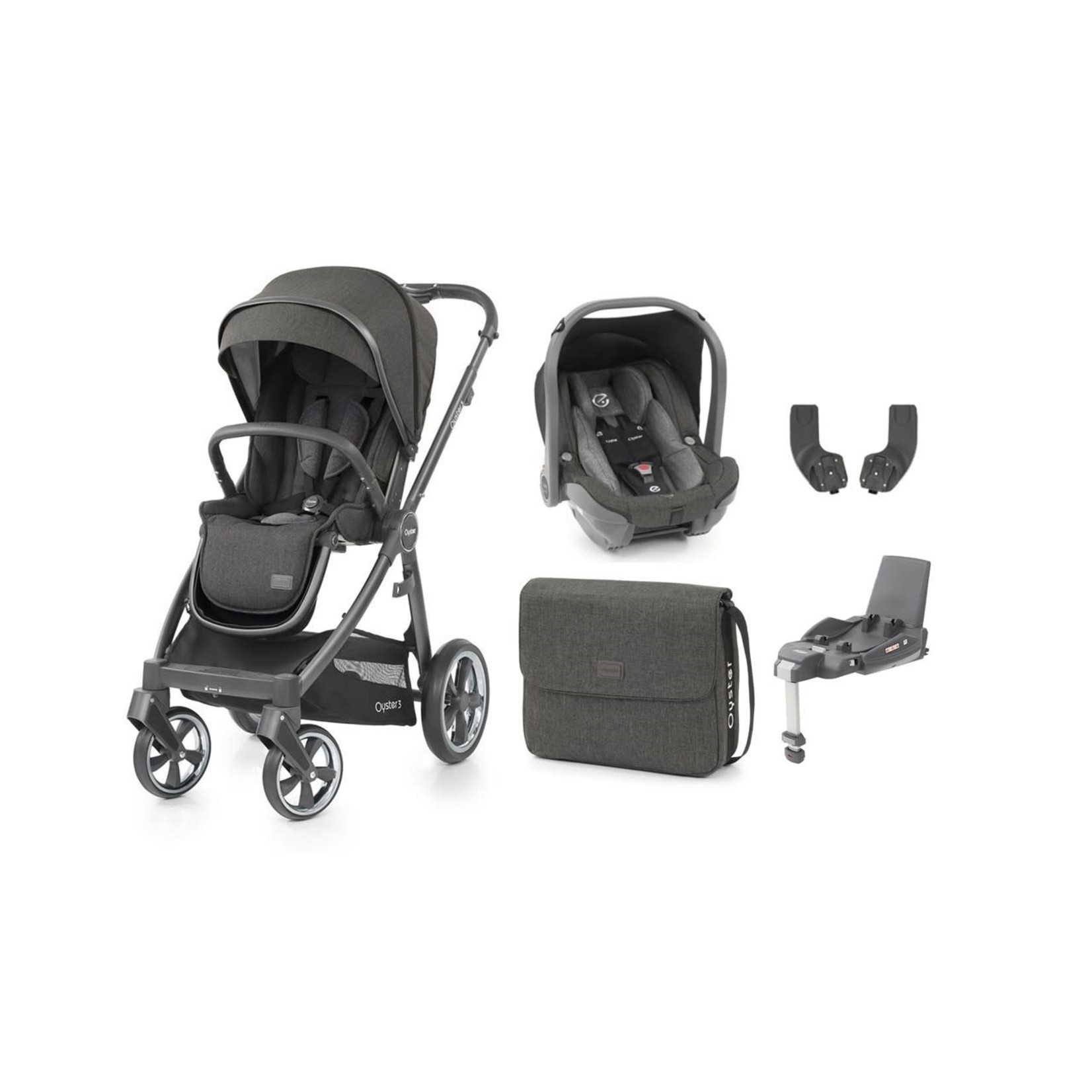OYSTER BABYSTYLE OYSTER 3 ( 2 IN 1 ) INFANT CARSEAT TRAVEL SYSTEM  inc. ISOFIX - PEPPER