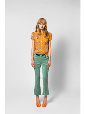 SIS by Spijkers en Spijkers Blouse with short sleeves and orange TURTLE print