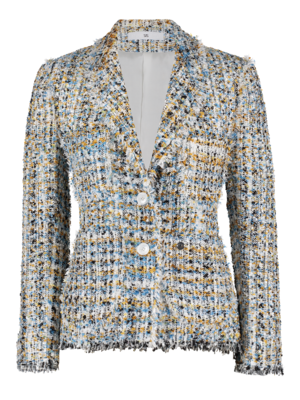 SIS by Spijkers en Spijkers Blue yellow tweed jacket