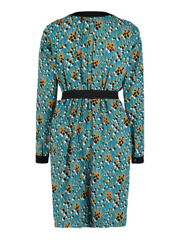 SIS by Spijkers en Spijkers jurk met print en strik ceintuur