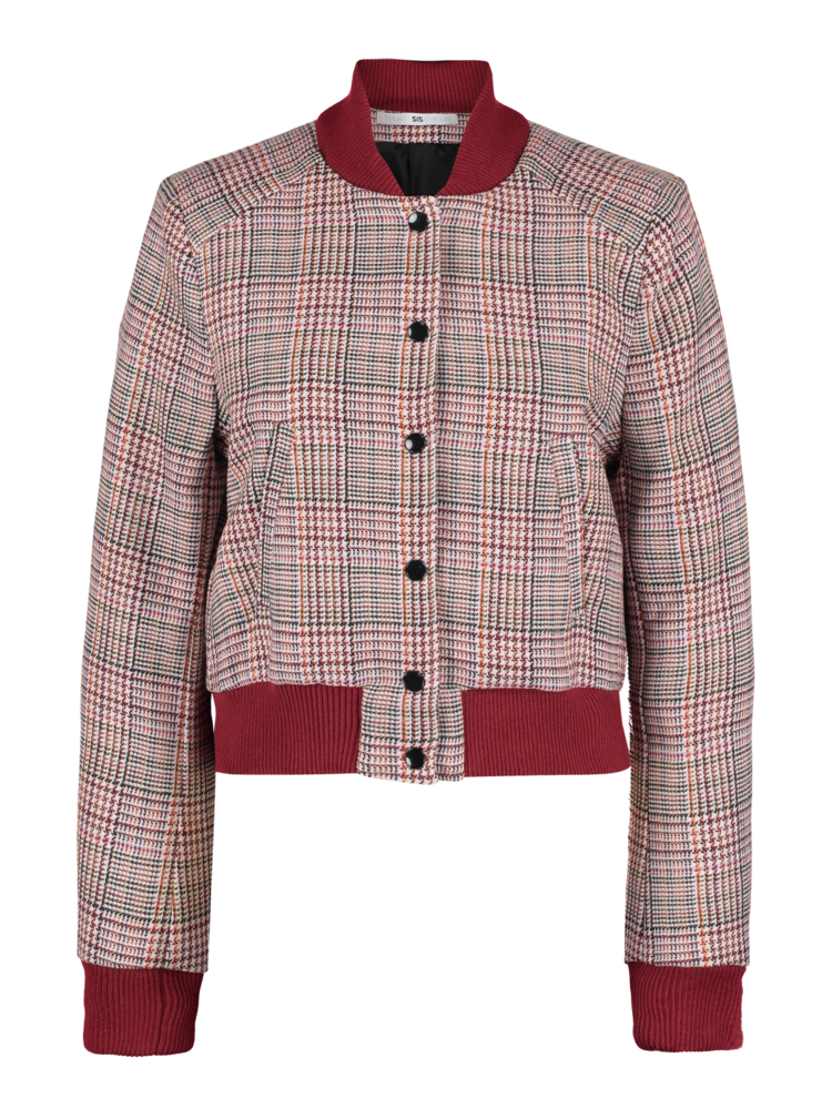 SIS by Spijkers en Spijkers geruiten wollen bomberjas