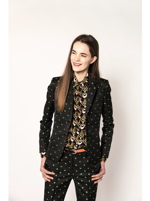 SIS by Spijkers en Spijkers Blazer met ingeweven bloemen motief