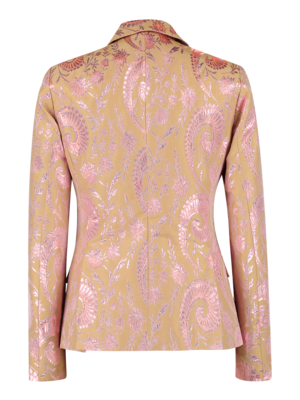 SIS by Spijkers en Spijkers roze blazer in glans jacquard