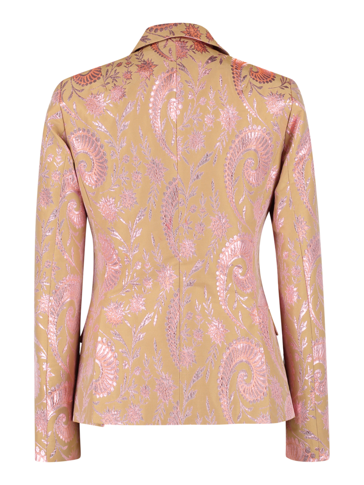 SIS by Spijkers en Spijkers roze blazer in glans jacquard