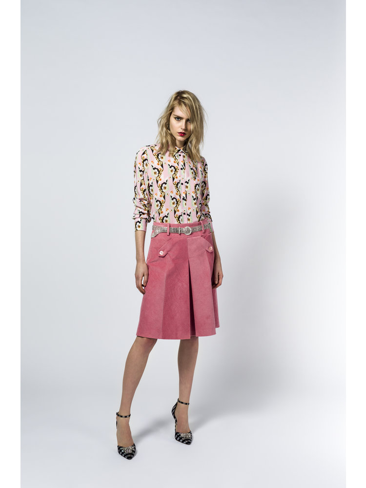 Blouse met rose graphic FLOWER print