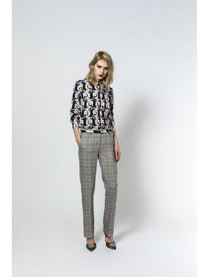 SIS by Spijkers en Spijkers flair pants with a classic check
