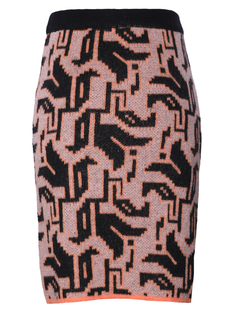 SIS by Spijkers en Spijkers knitted skirt in tulip motif