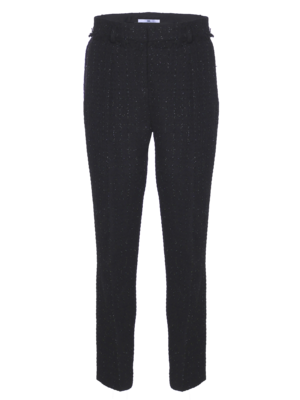 one pleated boucle trousers with lurex thread