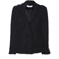 420 AE TWEED FRINGE JACKET