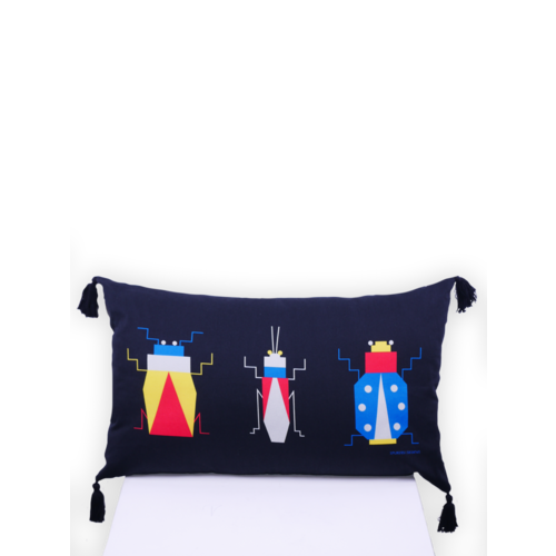 SIS by Spijkers en Spijkers Printed 3 beetles pillow SIS by Spijkers en Spijkers Printed 3 beetles pillow