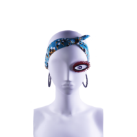 Haarband with petrol shiny dot print