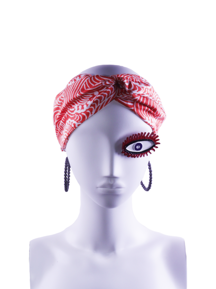 SIS by Spijkers en Spijkers Hairband  in red wave print