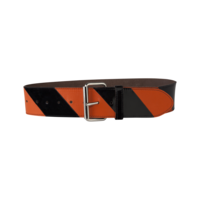 911 Striped Belt Big Orange Black