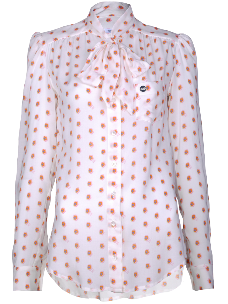 Strik blouse in FLOWER DOT  print