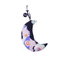 KEYCHAIN MOON GRAPHIC FLOWER PURPLE