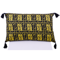 PRINTED TIGERS PILLOW YELLOW