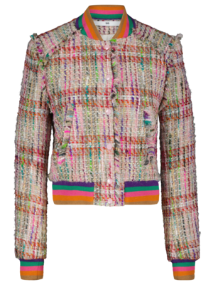 SIS by Spijkers en Spijkers bomber jacket in multi colour woolen tweed