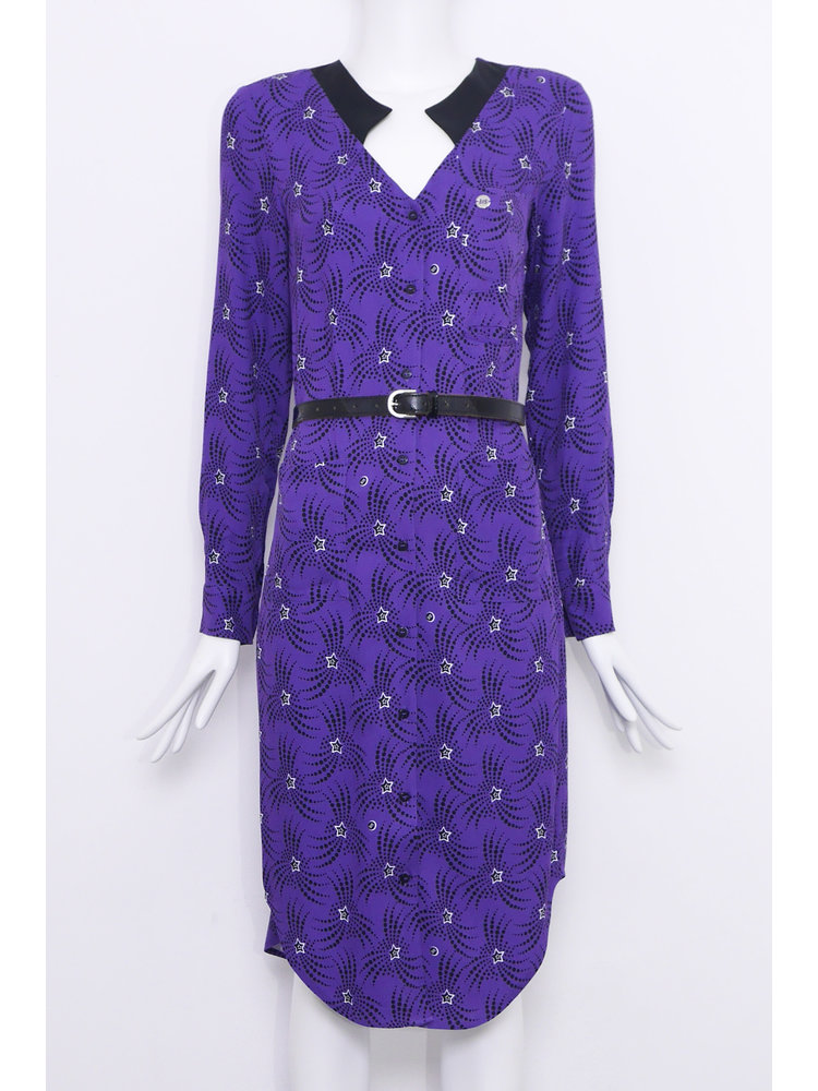 SIS by Spijkers en Spijkers Elegeant dress, purple with star print