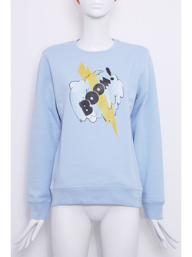 SIS by Spijkers en Spijkers Sweatshirt, baby blue with BOOM print