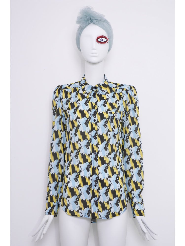 SIS by Spijkers en Spijkers Blouse met ronde kraag in BOOM print