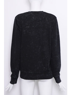 SIS by Spijkers en Spijkers Sweat shirt, black vintage with BOOM print