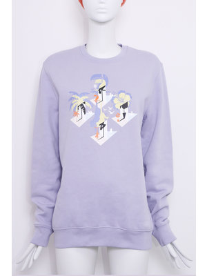 SIS by Spijkers en Spijkers  Lila Sweatshirt met KAKATOE print