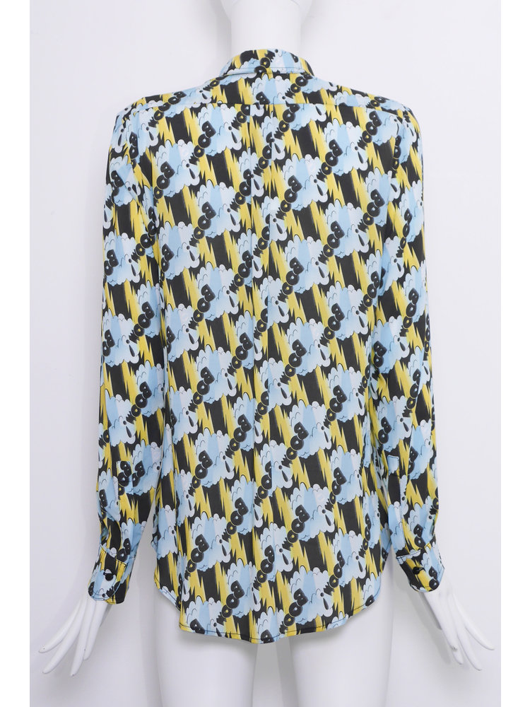 SIS by Spijkers en Spijkers Blouse with cloud collar in BOOM print