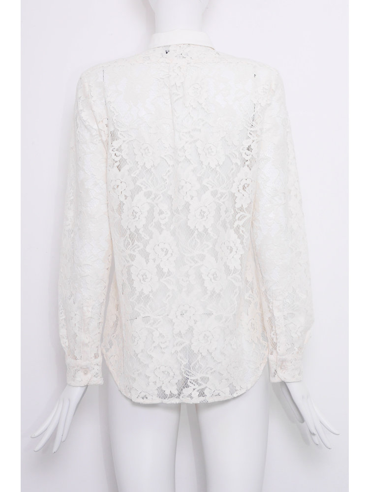 SIS by Spijkers en Spijkers Off-white hourglass kanten blouse