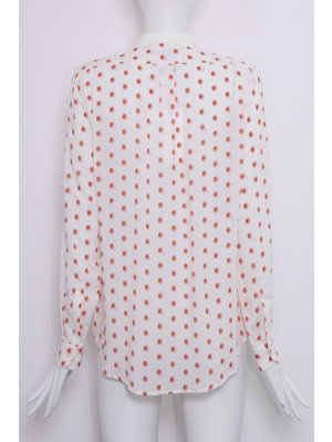 SIS by Spijkers en Spijkers Hourglass blouse white FLOWER DOT print