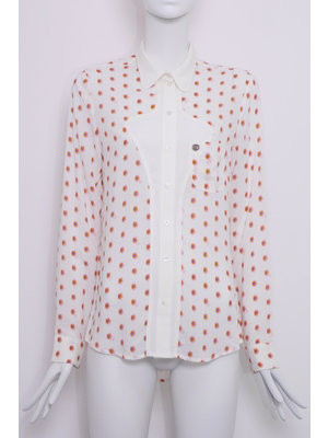 SIS by Spijkers en Spijkers Hourglass blouse wit FLOWER DOT print