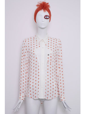 SIS by Spijkers en Spijkers Hourglass blouse wit FLOWER DOT print