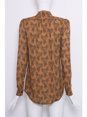 SIS by Spijkers en Spijkers Mania blouse with brown shooting STAR print
