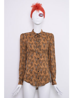 SIS by Spijkers en Spijkers Mania blouse met bruine shooting STAR print