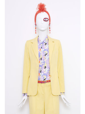 SIS by Spijkers en Spijkers slim fitted jacket in light yellow cotton