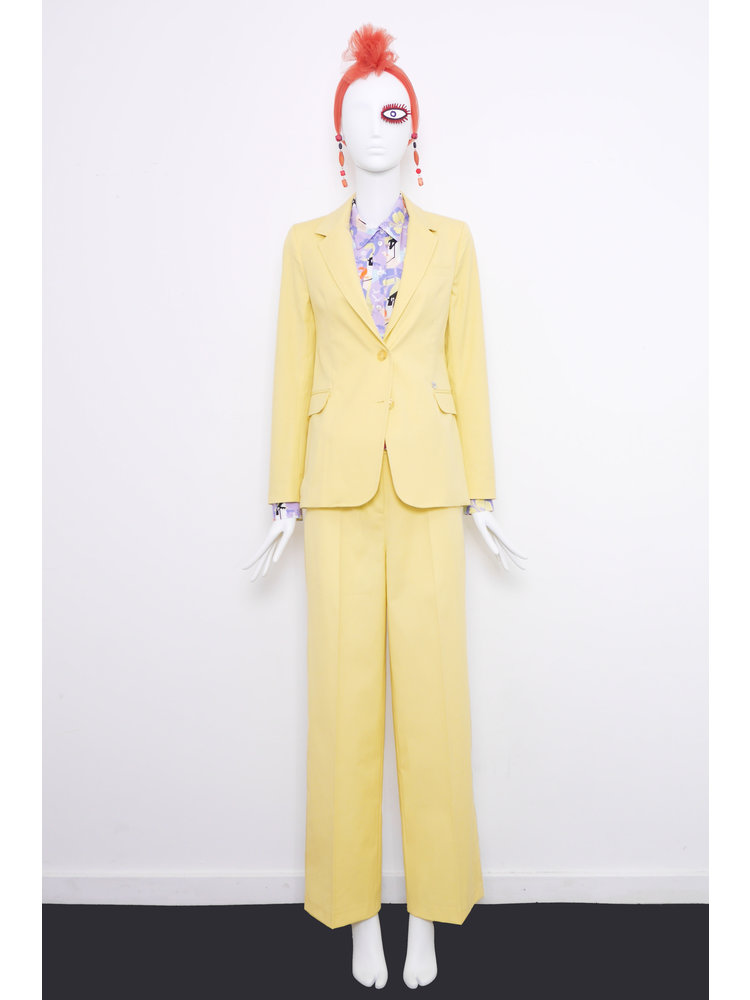 SIS by Spijkers en Spijkers slim fitted jacket in light yellow cotton