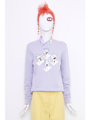 SIS by Spijkers en Spijkers Lilac Sweatshirt with KAKATOE print