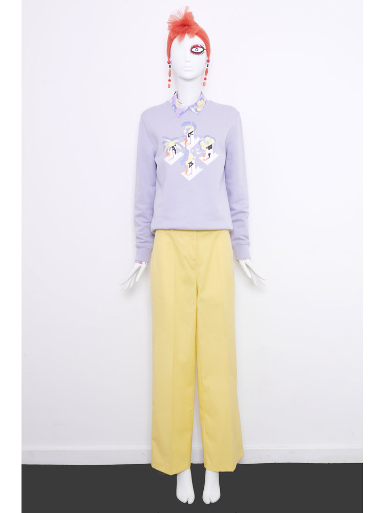 SIS by Spijkers en Spijkers Lilac Sweatshirt with KAKATOE print