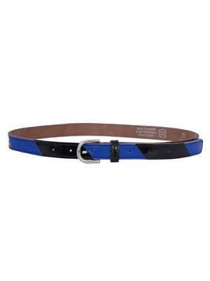 SIS by Spijkers en Spijkers 911 Striped Belt blue black